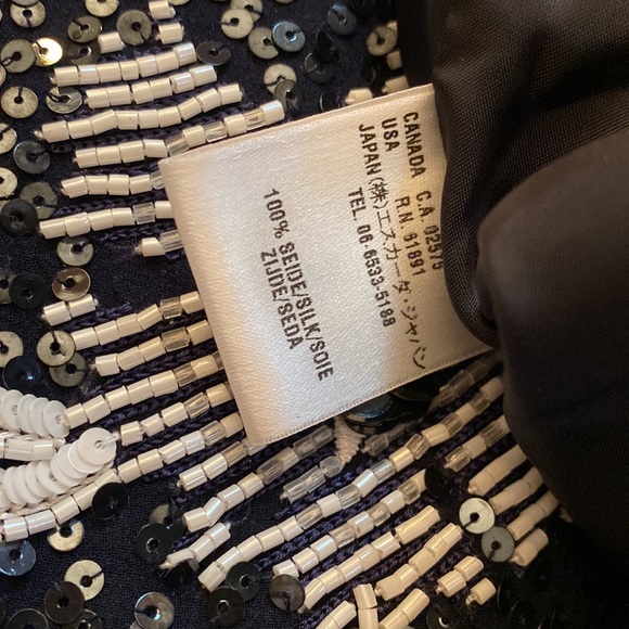 Escada 💯Silk All Sequin Stunning Fully Silk Lined Blazer Made in Germany - Picture 7 of 16